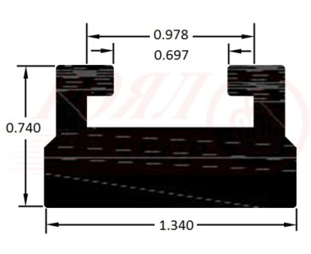 Склиз VK 540 IV-V (2017-18) 27 (25) профиль, длина 1778 мм. (графит) / 627-70-99