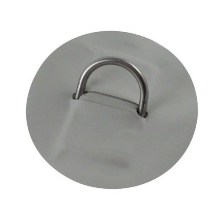 Кольцо D-образное 45*45мм с серой накладкой, металл/ПВХ