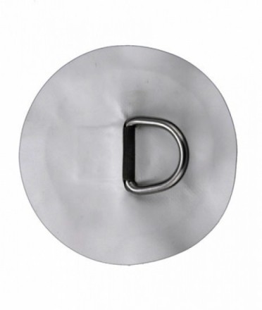 Кольцо D-образное 70*60мм с серой накладкой, металл/ПВХ