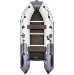 Лодка надувная из ПВХ Компакт Ривьера 3400 СК КОМБИ светло серый графит