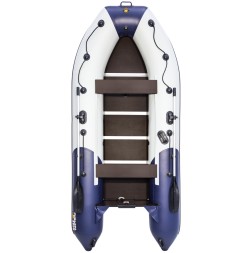 Лодка надувная из ПВХ Компакт Ривьера 3600 СК КОМБИ светло серый синий