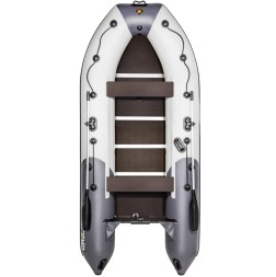 Лодка надувная из ПВХ Компакт Ривьера 3600 СК Комби светло серый графит