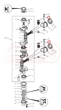 Палец поршня PARSUN T9.9-15 / F15-07020006