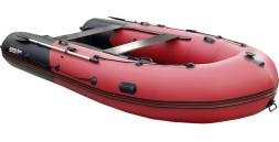 Надувная лодка Хантер 380 Про, красный черный
