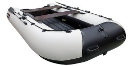 Надувная лодка Хантер 335 А Лайт, белый черный 