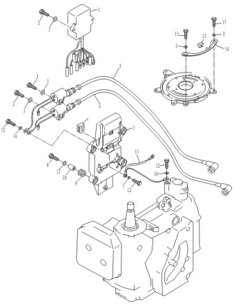 Блок зажигания CDI в сборе, Parsun / T20-06030100