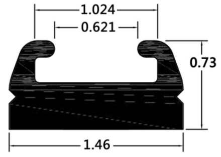 Склиз SKI-DOO LYNX 800-850, 28 (26) профиль, длина 1778 мм (графит) / 428-70-99